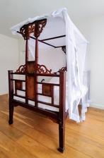 Zanzibar Hemelbed - 2 persoons/ twijfelaar, Huis en Inrichting, Ophalen, Bruin, Zo goed als nieuw, Twijfelaar