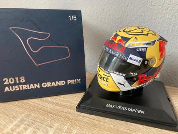 ✅ Max Verstappen 1:5 Winner Oostenrijk 2018 helm Spark RB14 beschikbaar voor biedingen