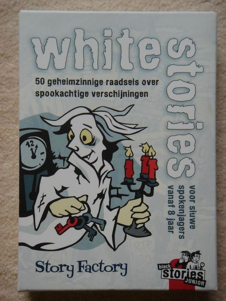 LEUK: White Stories (Black Stories Junior) KINDERSPEL, Hobby en Vrije tijd, Gezelschapsspellen | Kaartspellen, Gebruikt, Een of twee spelers