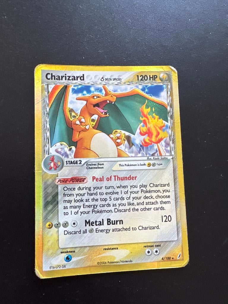 Charizard Delta Species - Zeldzame Pokémonkaart, Ophalen, Gebruikt, Losse kaart