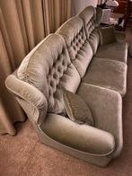 Bankstel 3 zits sofa 2 fauteuils retro vintage velours, Gebruikt, Stof, 75 tot 100 cm, Ophalen