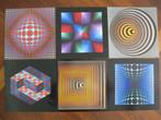 Victor Vasarely: 6 x reproductie abstracte kunst jaren 70, Antiek en Kunst, Ophalen of Verzenden