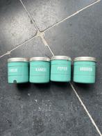 Vintage Emaille Voorraadbusjes - Set van 4 Kruidenbusjes, Ophalen of Verzenden