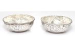 2 Prachtige Antieke Sterling Zilver Repousse Schaaltjes, Verzenden, Zilver