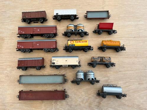 16 stuks Marklin goederenwagonnen, Hobby en Vrije tijd, Modeltreinen | H0, Gebruikt, Rails, Wisselstroom, Märklin, Ophalen of Verzenden