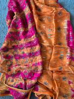 Stof lap sjaal Dupatta feestelijk, Ophalen of Verzenden, Zo goed als nieuw