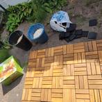 6m2 houten vlonders kliksysteem 30x30, 70 tegeldragers 10x10, Tuin en Terras, Ophalen of Verzenden, Nieuw, Composiet