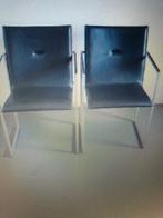 2 arco frame stoelen gezocht zwart leer, Huis en Inrichting, Stoelen, Ophalen of Verzenden, Zwart, Leer