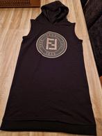 Zwarte Hoodie Zonder Mouwen. Maat L, Ophalen of Verzenden, Zo goed als nieuw, Zwart, Boven de knie