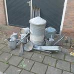 Zinken kippenvoerbak , gieter , waterbak , emmer  vanaf 5,-, Antiek en Kunst, Ophalen