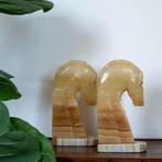 Onyx Marmeren Boekensteunen Paarden, Ophalen of Verzenden, Zo goed als nieuw