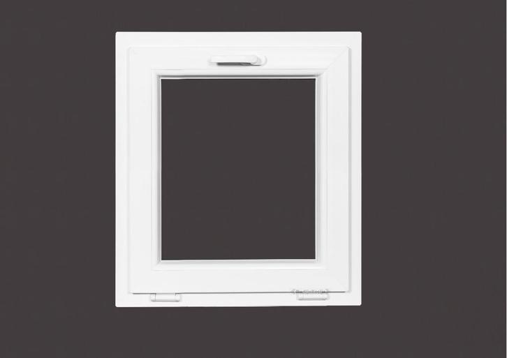 Kunststof kiepkozijn b42 x h60 RAL 9016, Doe-het-zelf en Verbouw, Kozijnen en Schuifpuien, Nieuw, Raamkozijn, Kunststof, Minder dan 75 cm