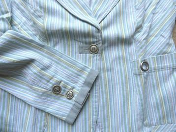 Blazerjasje blauw wit grijs gestreept blazer maat 42 - NIEUW beschikbaar voor biedingen