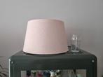 Zacht / oud roze stoffen lampenkamp 30x20 - binnenzijde goud, Ophalen of Verzenden, Gebruikt, E27 (groot), Gloeilamp