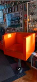 vintage fauteuil sofa kapsalon Zwitserland Migros 80er, Huis en Inrichting, Fauteuils, Ophalen, Gebruikt, Metaal, 80r