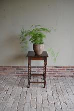 Prachtige antieke eiken houten plantentafel, sidetable