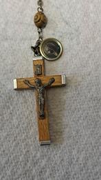 Vintage rozenkrans Italy bruin, Verzamelen, Religie, Ophalen of Verzenden, Zo goed als nieuw, Sieraad, Christendom | Katholiek