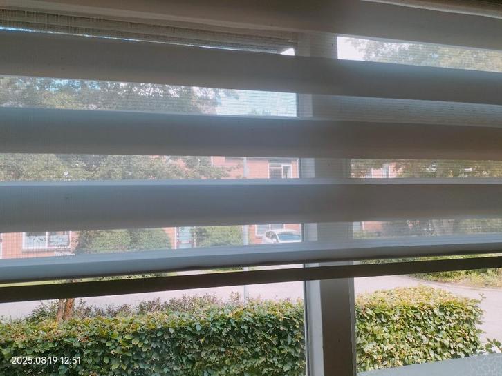 Rolgordijn wit/ doorzichtig, Huis en Inrichting, Stoffering | Gordijnen en Lamellen, Gebruikt, 150 tot 200 cm, Wit, Ophalen
