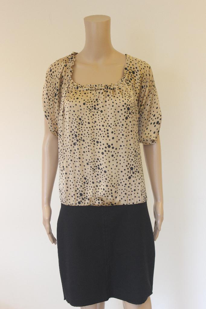 Summum goud/zwartkleurige jurk maat 38, Kleding | Dames, Jurken, Zo goed als nieuw, Maat 38/40 (M), Overige kleuren, Onder de knie