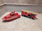 Brandweerwagen en brandweerboot van Playmobil, Ophalen of Verzenden, Gebruikt