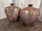 Mooie decoratieve bolle vazen, Ophalen, Gebruikt, Overige kleuren, Aardewerk of Porselein
