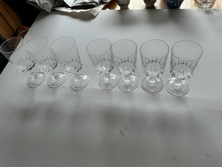 Set van 6 Kristallen Glazen, Huis en Inrichting, Keuken | Servies, Zo goed als nieuw, Glas of Glazen, Overige stijlen, Glas, Ophalen of Verzenden