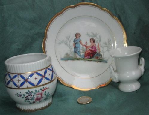 3 oude Limoges porselein items, Antiek en Kunst, Antiek | Porselein, Ophalen of Verzenden