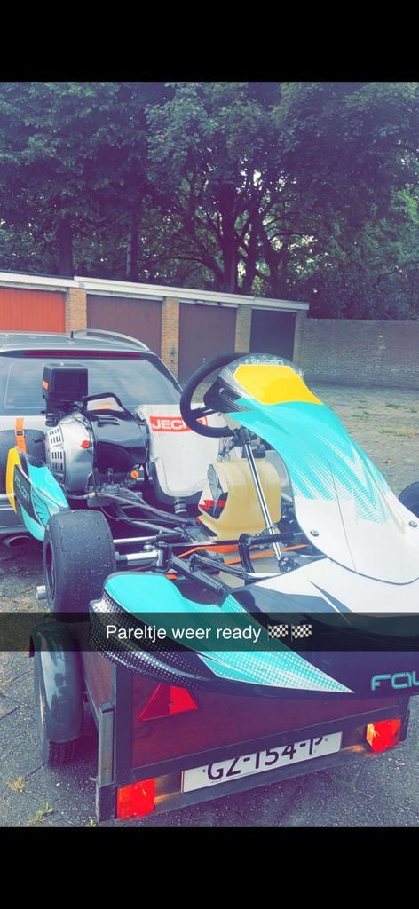 Falcon charlotte kart / rollend chassis compleet., Sport en Fitness, Karting, Gebruikt, Kart, Ophalen of Verzenden