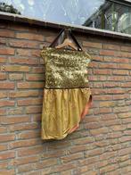 9 x Glittertop met rok, Ophalen of Verzenden, Zo goed als nieuw, Bruin, Zonder mouw