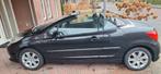 Peugeot 207 1.6 16V CC 88KW 2007 Zwart. Lage km, trekhaak., Auto's, Voorwielaandrijving, 65 €/maand, 15 km/l, 4 cilinders