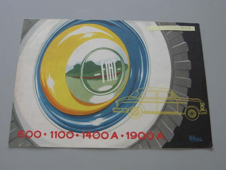 FT 797 FIAT modellen en prijslijst 1956. Uitvouwfolder, Boeken, Auto's | Folders en Tijdschriften, Zo goed als nieuw, Overige merken