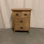 Ladekast - massief teak - 4 lades - 80 cm hoog - TTM Wonen, Www.ttmwonen.nl, Teakhout, Nieuw, Landelijk
