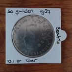 50 gulden 1987 Beatrix, Postzegels en Munten, Munten | Nederland, Zilver, Ophalen of Verzenden, 50 gulden, Koningin Beatrix