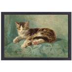 Katten dutje - Henriëtte Ronner-Knip canvas + baklijst 70x50, Verzenden