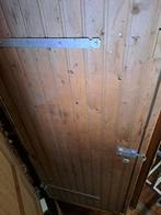 2 hard houten deuren met kozijn 229 hoog 99 breed met kozijn, Doe-het-zelf en Verbouw, Deuren en Horren, Ophalen, 80 tot 100 cm