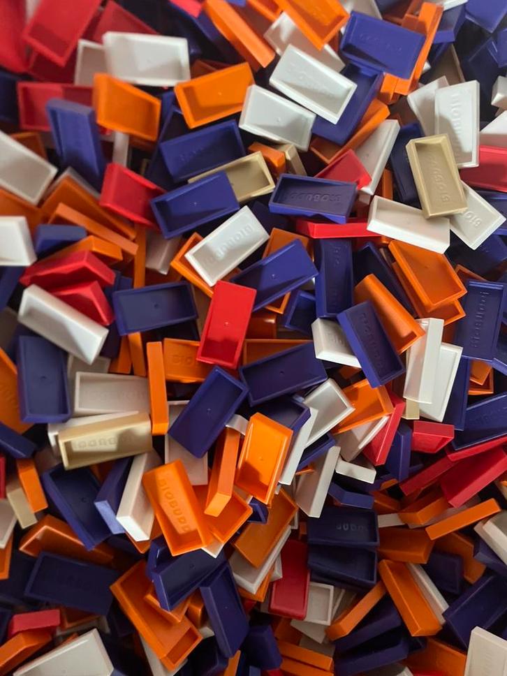 Dominostenen per doos, Kinderen en Baby's, Speelgoed | Bouwstenen, Zo goed als nieuw, Ophalen of Verzenden