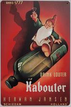 Louter Kabouter fles Jenever reclamebord van metaal wandbord, Verzamelen, Reclamebord, Info@deconoord.nl, Deco Noord, Nieuw