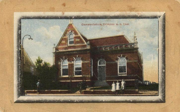 Gemeentehuis, Krimpen a.d. IJsel - B-keus - ongelopen, Verzamelen, Ansichtkaarten | Nederland, Ongelopen, Noord-Brabant, Voor 1920