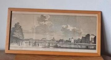 Gesigt van het Molenwater te Middelburg gravure 1751 beschikbaar voor biedingen