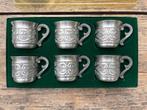 Set van 6 Noors tinnen bekers, Antiek en Kunst, Antiek | Tin, Ophalen of Verzenden