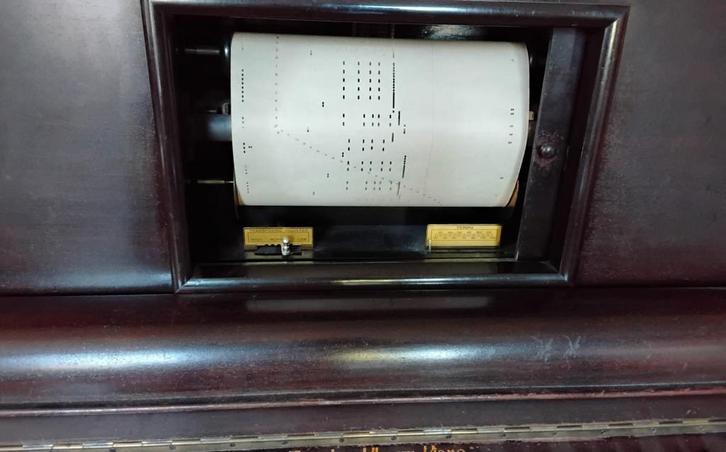 Engelse Pianola - Angelus Player Piano, Muziek en Instrumenten, Piano's, Gebruikt, Piano, Bruin, Ophalen