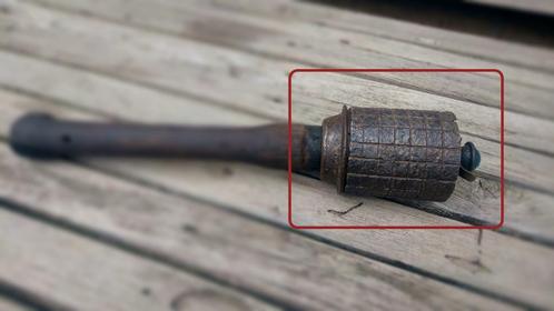 WW2 Duitse M43 steelhandgranaat Fragmentatiering Bodemvondst, Verzamelen, Militaria | Tweede Wereldoorlog, Landmacht, Hulzen of Bodemvondsten