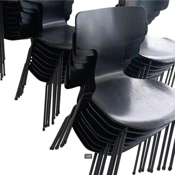 +pcs arne jacobsen 3103 hammer chair Fritz hansen serie 7, Huis en Inrichting, Stoelen, Gebruikt, Vijf, Zes of meer stoelen, Hout
