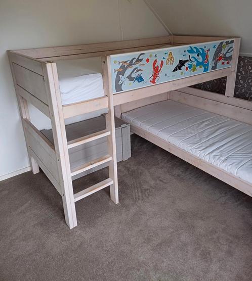 *Lifetime Hoekstapelbed Whitewash in nette staat*, Kinderen en Baby's, Kinderkamer | Stapelbedden en Hoogslapers, Gebruikt, Stapelbed
