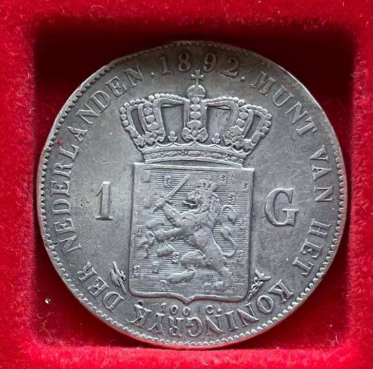 VERSCHILLENDE JAREN 1 gulden Wilhelmina 'Loshangend Haar', Postzegels en Munten, Munten | Nederland, Losse munt, 1 gulden, Koningin Wilhelmina