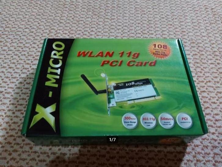 X-Micro WLAN 11g PCI Card, Computers en Software, Netwerkkaarten, Zo goed als nieuw, Intern, Ophalen of Verzenden