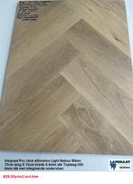 Visgraat Pvc Click Alfonsino Natuur integreerde ondervloer., 75 m² of meer, Beige, Visgraat Pvc click met integreerde ondervloer