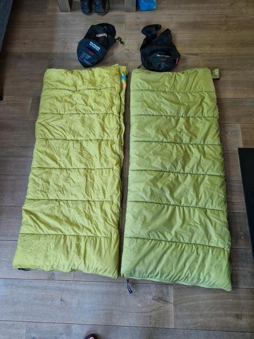 2 Kinderslaapzakken (70x160) met inritsbare lakenzakken., Caravans en Kamperen, Slaapzakken, Zo goed als nieuw, Ophalen of Verzenden