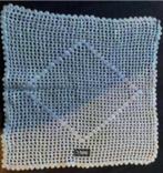 Gehaakt blauw tafelkleedje, kleedje met ruit; 34 x 34 cm, Ophalen of Verzenden, Rechthoek