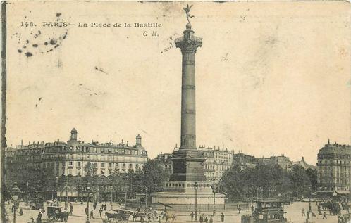 (376-167-017) Paris La Place de la Bastille, Verzamelen, Ansichtkaarten | Buitenland, Frankrijk, Verzenden
